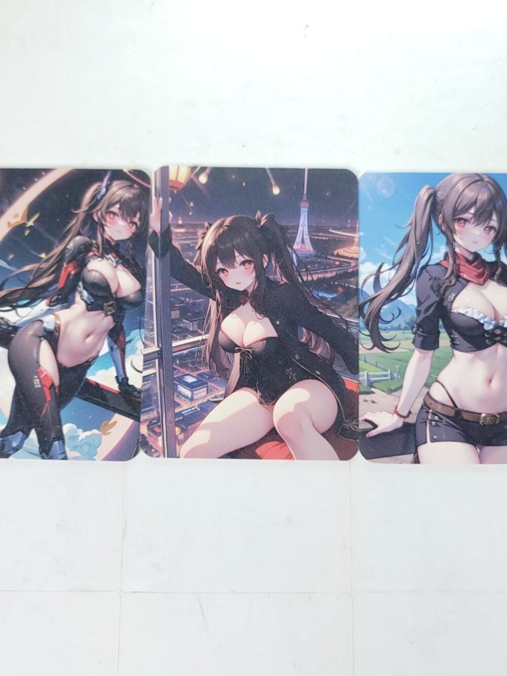 Hu Tao Genshin Impact Glitter Anime Waifu Art Oversized Board A6 Lot of 3